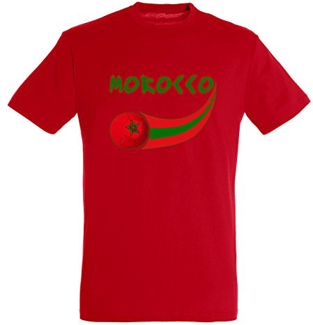 Supportershop Marokko Herren-T-Shirt M rot