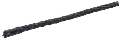 Dönges Faserseil aus Polypropylen, 6 mm, schwarz, geflochten (Polypropylen Polypropylenseil 40200028 Kunstfaser-Seil Kunststoffseil Kunststoffseile) (Rolle à 220 Meter)