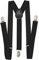 WannGe Verstellbare elastische Hosenträger für Herren, 2,5 cm, Schwarz , One size
