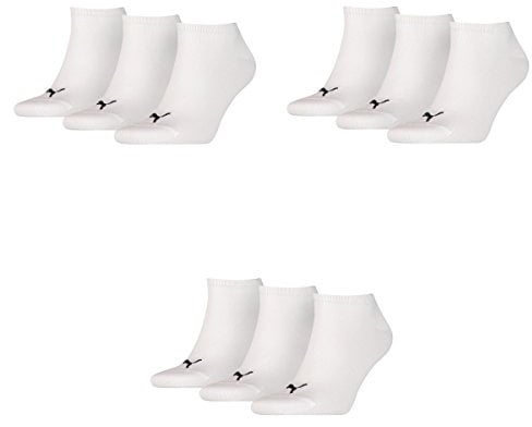 PUMA 9 Paar Sneaker Invisible Socken Gr. 35-49 Unisex für Damen Herren Füßlinge