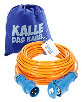 CEE Verlängerung Kalle Blue Signal 2,5mm² Industrie BAU Boot Womo Camping Vollpur-Premium-Leitung 20 Meter