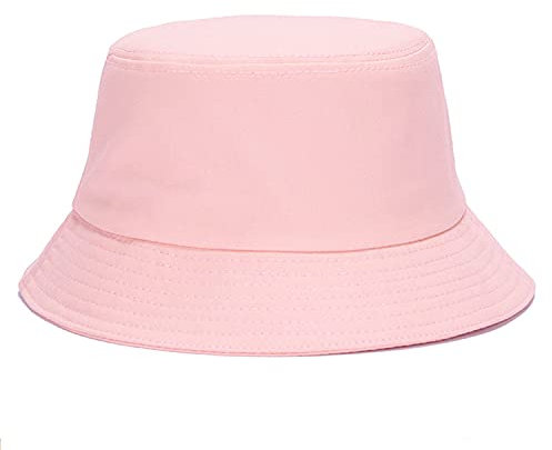 Umeepar 100% Baumwolle Fischerhut Sonnenhut Sommerhut Hut for Damen Herren (DE/NL/SE/PL, Alphanumerisch, Einheitsgröße, Rosa)