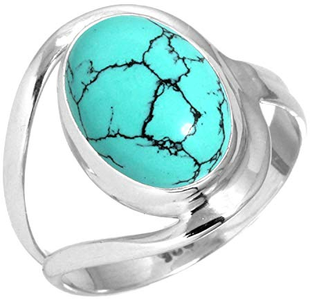 Jeweloporium Natürlicher Edelsteinring für Frauen, Perle, Tigerauge, Lapislazuli, Kristall, oval, Boho, echtes 925er Sterlingsilber, handgefertigter Schmuck