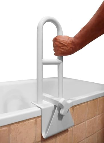 Homecare Innovation - Aide à l'entrée de baignoire réglable, 49,5 cm de haut - Charge maximale : 95 kg - Poignées d'appui, aide à l'entrée et à la sortie pour personnes âgées