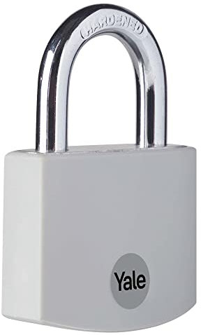 Yale - YE3B/38/119/1/GR Standardsicherheit 38 mm Aluminium Vorhängeschloss - Mehrfarbig - offener Stahlbügel - 3 Schlüssel