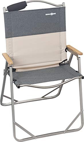BRUNNER 0404119N Ikaro Ultralight, ultraleichter, eleganter Klappstuhl für den Außenbereich, kompakte Größe, elegant, Armlehnen aus Holz, Tragkraft max. 120 kg, Gestell aus Aluminium