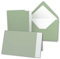 25 x Kartenpaket mit gefütterten Brief-Umschlägen und Einleger - gerippt - DIN A6/C6 - Olive-Grün - 10,5 x 14,8 cm - Nassklebung - NEUSER PAPIER