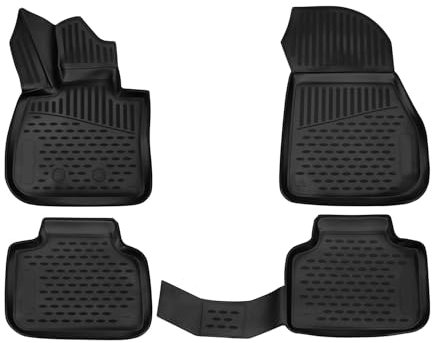 OMAC Gummimatten Fußmatten kompatibel mit BMW X2 F39 2018-2023 TPE Automatten Schwarz 4X