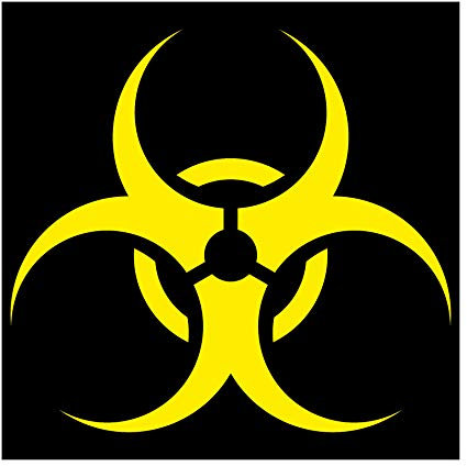 GreenIT Aufkleber 10cm Sticker Biohazard Biologische Bio Gefahr Ansteckung 4061963068397