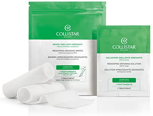 Collistar Bende Snellenti Drenanti, Trattamento Professionale a Casa, Azione Urto contro Ritenzione Idrica, Adiposità Localizzate e Inestetismi, 2x 100ml
