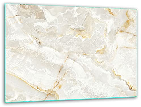 TMK ArtDeko – Schneidebrett Glas – Glasschneidebrett für die Küche 40x30 cm – Robust, Hygienisch & Rutschfest – Glas Schneidebrett – Zusätzliche Arbeitsfläche – Vielseitige Nutzung