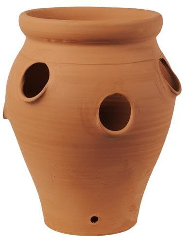 Maceta Barro FRESERA con Agujeros Exterior - para Fresas, Flores O Plantas (50 cms)