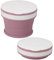 Tasse de voyage pliable, 170 ml Mini tasse de camping pliable en silicone Tasse extensible Coupe de Voyage Légère Mug à Café Portable avec couvercle scellé pour la randonnée en plein air(violet) ﻿