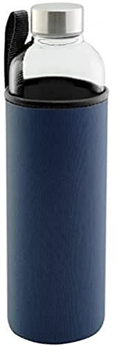 axentia Gourde en verre transparent Bleu foncé env. 1 l