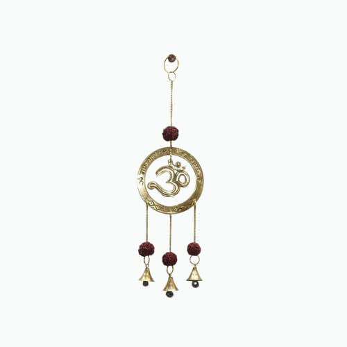 LAKSHMI'S EAGLE Messing Om Wandbehang für Dekoration Raumdekoration Diwali Geschenk Türbehang Metall Ganesh Wandkunst Ornamente Deckenanhänger Weihnachtsschmuck