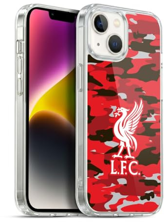 Head Case Designs Officially Licensed Liverpool Football Club Club Colourways Liver Bird Camou Soft Gel Case Compatible With Apple iPhone 14