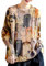 Janein Damen Pullover Oversize Lang Strickpullover Herbst Winter Rundhals Sweater mit Blumenmuster Weihnachtspullover M S01DE CR63