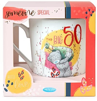Me To You Bear 50th Birthday Boxed Mug Ceramic, White