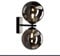 Wandleuchte Neptun, moderne Wandlampe aus Glas in Schwarz für Wohnzimmer & Esszimmer (2 flammig, G9 max.28Watt),Wandstrahler,Glasleuchte,Wohnzimmerlampe…