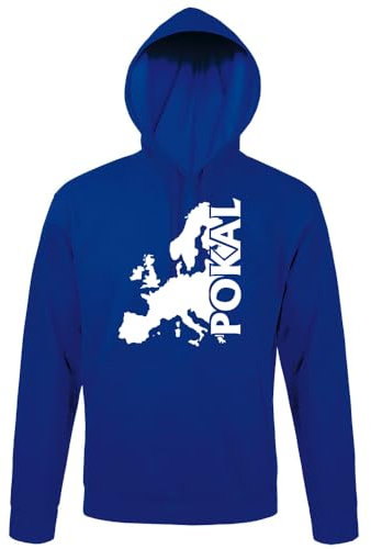 shirt84 Coppa europea con cappuccio da uomo, Blu Royal, S