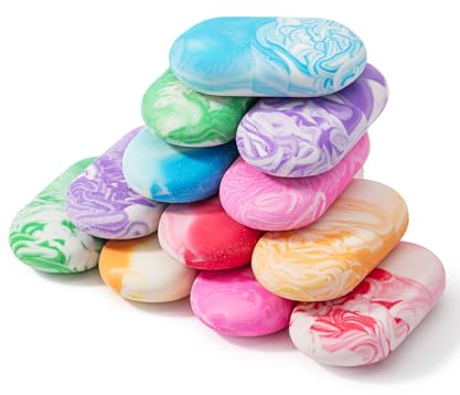 Mr. Pen- Marble Pencil Erasers, 12 Pack, 1 x 2, Soft Rubber Marble Pencil Erasers for School, Office, Art Sketching, Homework, Exams, Clean Smudge-Free Correction