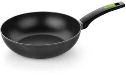 Monix Green | Sartén honda 20 cm, aluminio forjado, mango de baquelita termoresistente, apta para todo tipo de cocinas incluida inducción