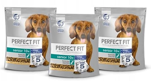 Senior 10+ Trockenfutter für kleine (<10kg) ältere Hunde ab 10 Jahren, 3 x 825g (3 Beutel) – Premium Hundefutter trocken reich an Huhn zur Förderung der Mobilität