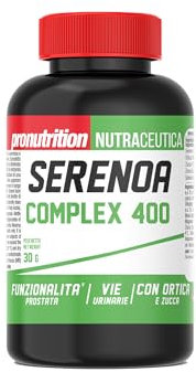 PRONUTRITION - Serenoa Complex 400 30 cps, Integratore Contrasta Infiammazioni e Caduta dei Capelli, Riduce Squilibri Ormonali, Aiuto Funzionalità Prostata