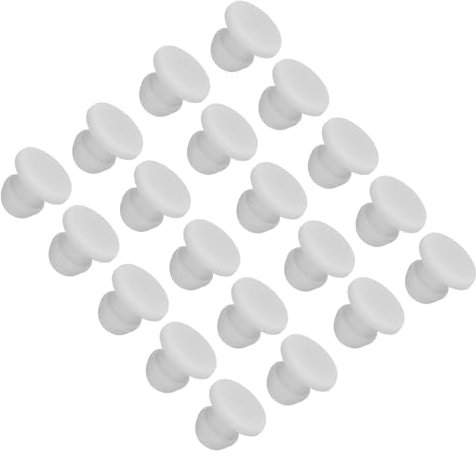 QUARKZMAN 20 Stück Gummistopfen 5mm Silikon-Lochstopfen Wasserdicht Verschlussstopfen Silikonstopfen Stopper Steckdichtstopfen Flach Abdeckkappen für Rohrleitungen Flaschen Labor, Grau