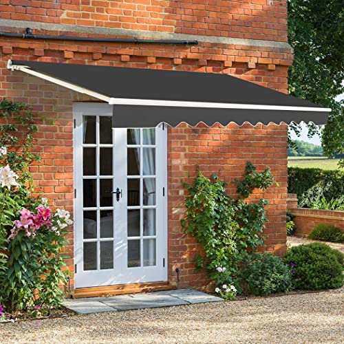 EESHHA Markisen Terrassenmarkise, UV-beständiger, wasserdichter DIY-Faltmarkisen-Pavillon mit Kurbel, Sonnenschutz für den Außenbereich für Terrasse, Innenhof