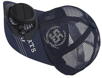 Sombrero con Ventilador Solar -Sombrero De Ventilador Solar | Sombrero De Visera con Ventilador | Gorra De Camionero De Béisbol Ajustable, Gorra De Ventilador con Carga Solar/USB, Batería De 1000 MAh