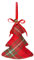 NUVOLE DI STOFFA Decoro per Albero di Natale in Tessuto Tartan Scozzese, Vintage, Cartolina di Natale H11 cm 2 Varianti (1pz) Albero
