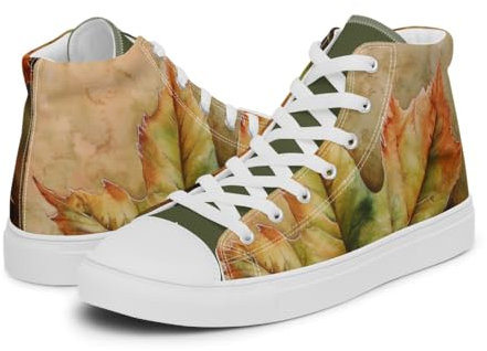 Zapatillas de Lona de caña Alta para Mujer (Verde, Sistema Tallas Calzado EU, Adulto, Mujer, Números, Mediano, 41.5)