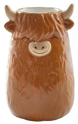 Sass & Belle Kleine Vase mit Hochlandkuh