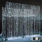 Dekofun 300 LED Curtain Fairy Lights 3m x 3m Gazebo Light Mains Powered, 8 Modes Curtain Lights Outdoor, Waterproof Wall Fairy Light, String Lights for Wedding Wall Pergola Decorations - White