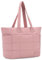 VASCHY Puffer Tote Bag für Dame, Lightweight Utility Work Gesteppte Puffy Laptop Tote Geldbörse mit Fächern Reißverschluss für Krankenschwester/Lehrer/Reisen/Turnhalle Rosa