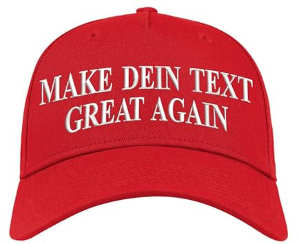 siviwonder Personalisierte Basecap im Stil von „Make … Great Again“ - 5-Panel Twill Kappe mit Wunschtext Bestickt Herren Cap für Party Geburtstag, Männergeschenk gebogener Schirm One Size verstellbar