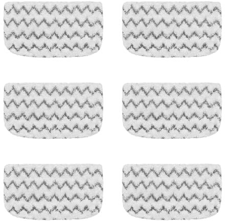 6 x Pack Steam Mop Replacement Pads, Reusable Microfiber Steamer Scrub Mop Pads for All Hard Floors for Shark Steam Mop S1000 S1000A S1000C S1000WM and S1001C S3101 S3250 Series