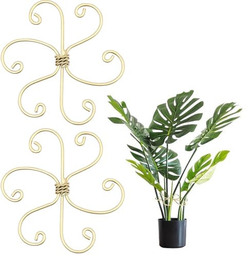 2 Stück Pflanzenstütze Staudenhalter,Pflanzenhalter Pflanzenklammern zur Unterstützung,Wiederverwendbarer Pflanzenstützen Ring für Monstera Pflanzen,Blume,Hortensien,Rosen,Tomaten Zimmerpflanzen