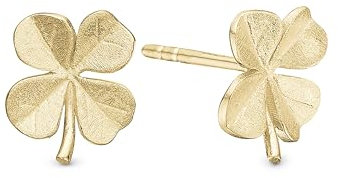 Ohrringe Damen | Vierblättriges Kleeblatt Design | Goldene Ohrringe Damen | Christina Schmuck