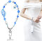 memumi Handykette Perlen, Universal Handgelenkband mit Metallschnalle, Handy Charm für Frauen, kurze Handyband, Handgelenk, Handygurt für Airpods und Kamera -Marineblau