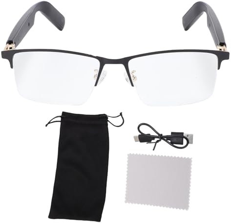 Topiky Bluetooth Audio Smart Brille für Frauen Männer, Blaue Lichtbrillen mit Mikrofon und Lautsprecher, Smart Sonnenbrille mit Sprachkontrolle, Händefreie Anrufe, für Gaming Meeting