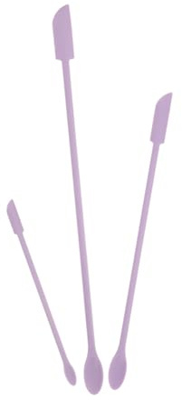 Mobestech 3pcs Small Silicone Makeup Spatula Set Flexible Mini Cosmetic Scraper for Beauty Products Jar Scoop Tool Skin-friendly Design for Efficient Product Retrieval and Waste Reduction