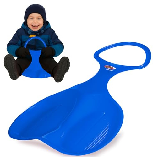 JAMARA 461155 Snow Play Schneeflitzer - Rutschfahrzeug, Schlitten, Bob Schnee Fahrzeug Kinder, Wintersport Spielzeug, Geschenkidee für Kids, Haltegriff, Schlagzäher Kunststoff