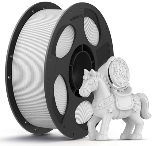 ANYCUBIC PLA Filament 1.75mm 1KG Hellgrau, Einfach zu drucken, Haltbarer | Biologisch abbaubar, ohne Blasen, Flüssigkeit, Anti-Gellung, mit Selbsterkennungs-Chip, kompatibel mit 3D-Drucker und ACE Pro