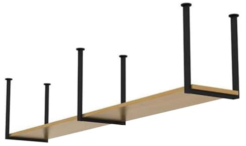 uofgcru Industrie Deckenregal Hängeregal,Topfpfannenhalter, Kochgeschirr, Blumenständer für Bar, Garage, Restaurant, Massivholz und Metalleisen(160×30×50cm)