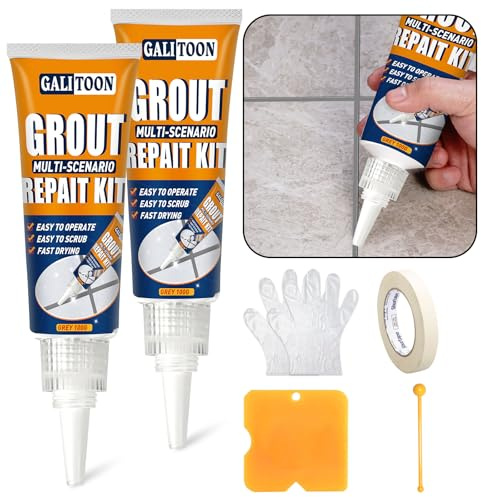 Kit De Reparación De Juntas De Azulejos, De Reparación De Juntas De Azulejo, Reparación De Juntas De Azulejos, De Blanqueador De Lechada (Gris, 200G)