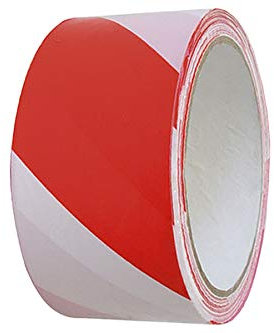 100m Flatterband Warnband Signalband rot/weiß 80mm