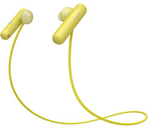 Sony WI-SP500Y - Auriculares Deportivos inalámbricos (con Bluetooth, Color Amarillo)