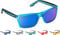 Cressi Unisex-Erwachsener Rio Sunglasses Premium Sport Sonnenbrille Polarisierte 100% UV-Schutz, Brillengestell Crystal Blau-Blau Verspiegelte Linsen, Einheitsgröße